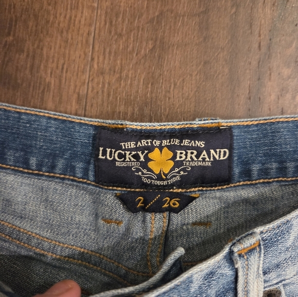 Lucky Brand Fringed Hem Lazer Stars Riley Cut-off Short Size - Picture 5 of 7